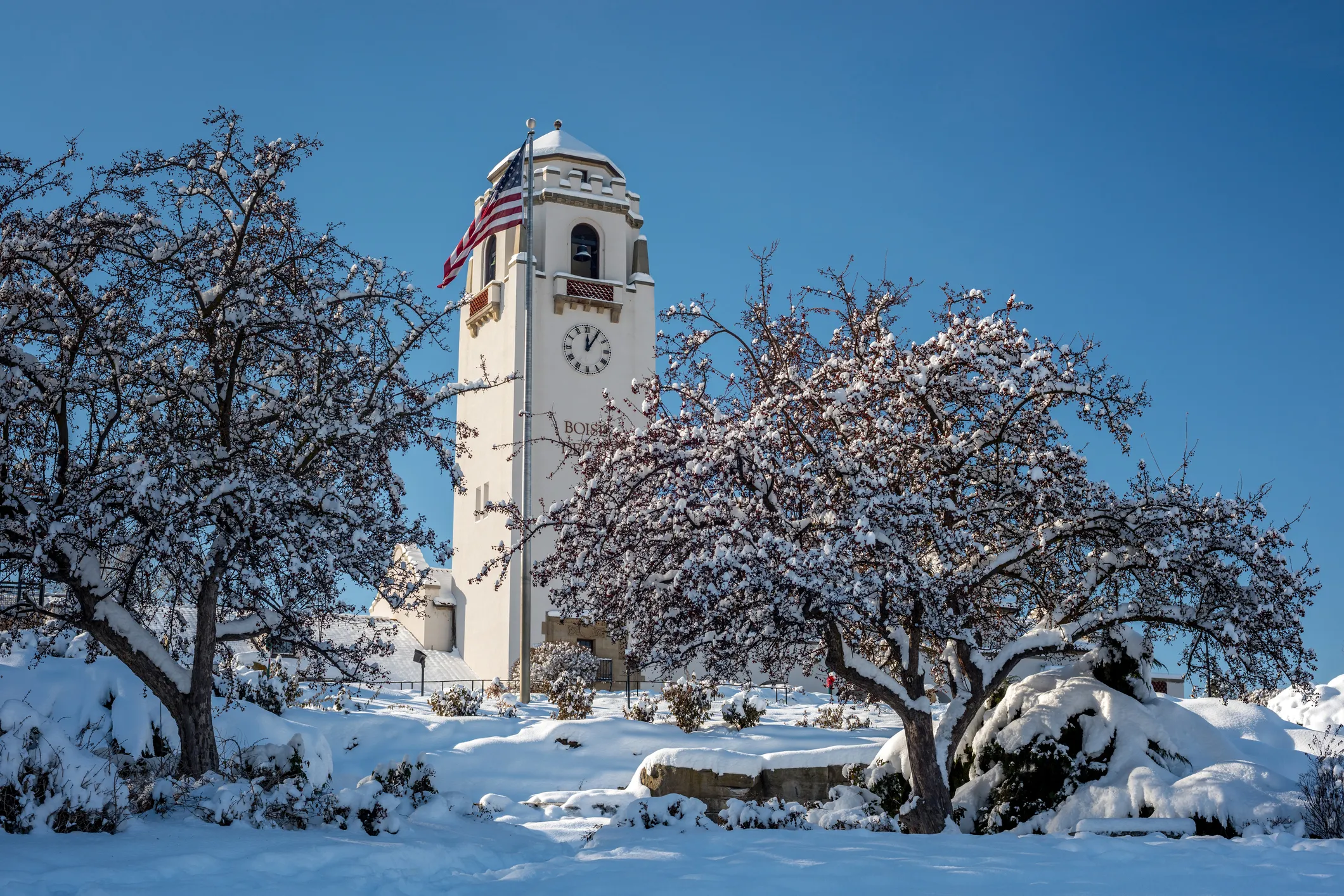 Boise Train Depot Snow